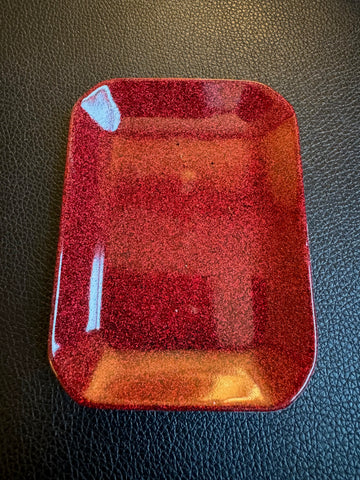 Dark Red Glitter Tray