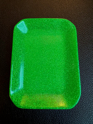 Electric Green Glitter Tray