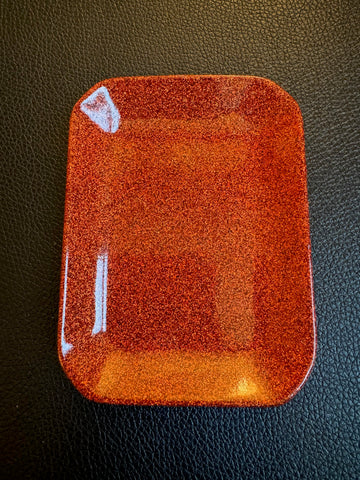 Burnt Orange Glitter Tray