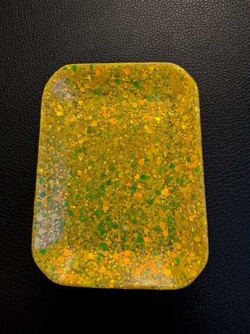 Yellow Green Color shift Glitter Tray